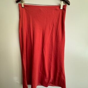 Forever 21 Vibrant Red Midi Skirt
